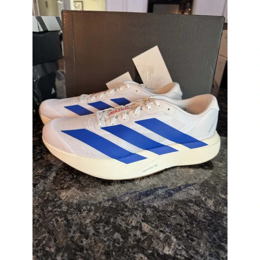 Adidas Adizero Evo Sl 'White Royal Blue'‎ - JS4494 MT Size 11.5 Shoes, Sneakers